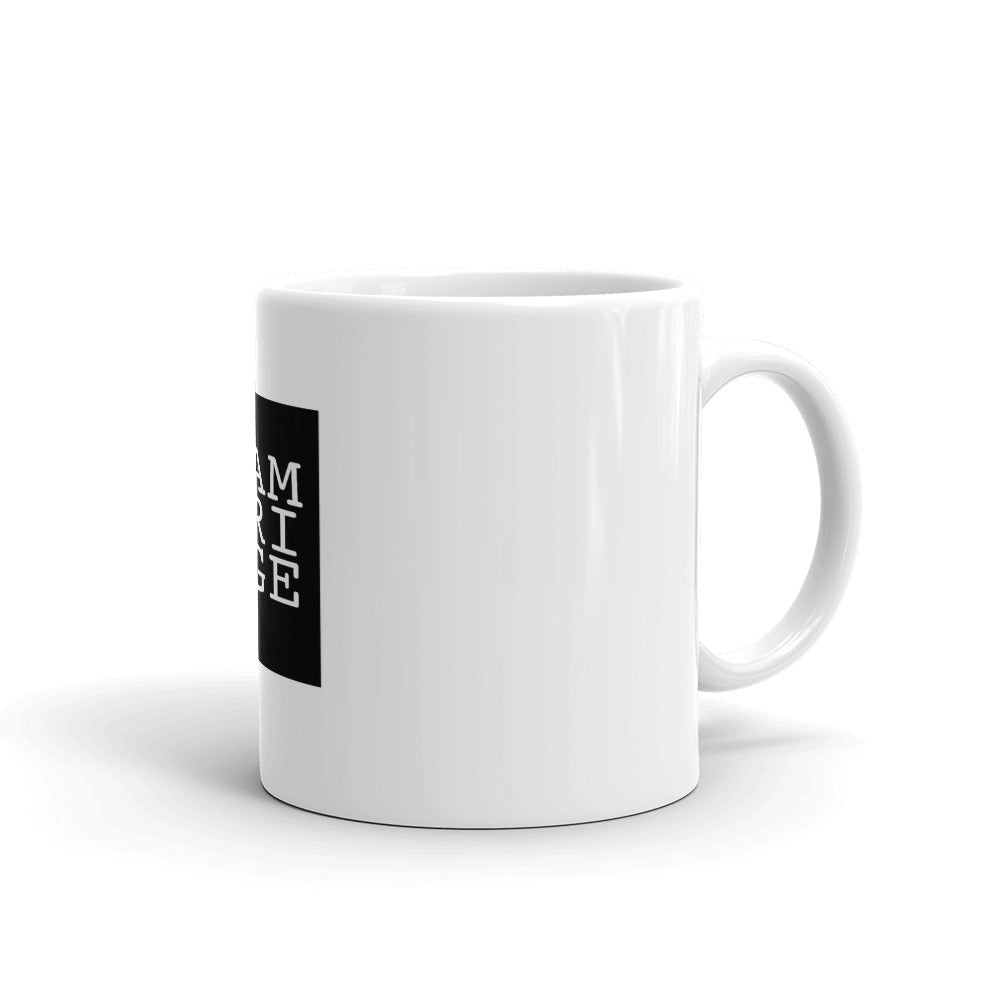 White glossy mug