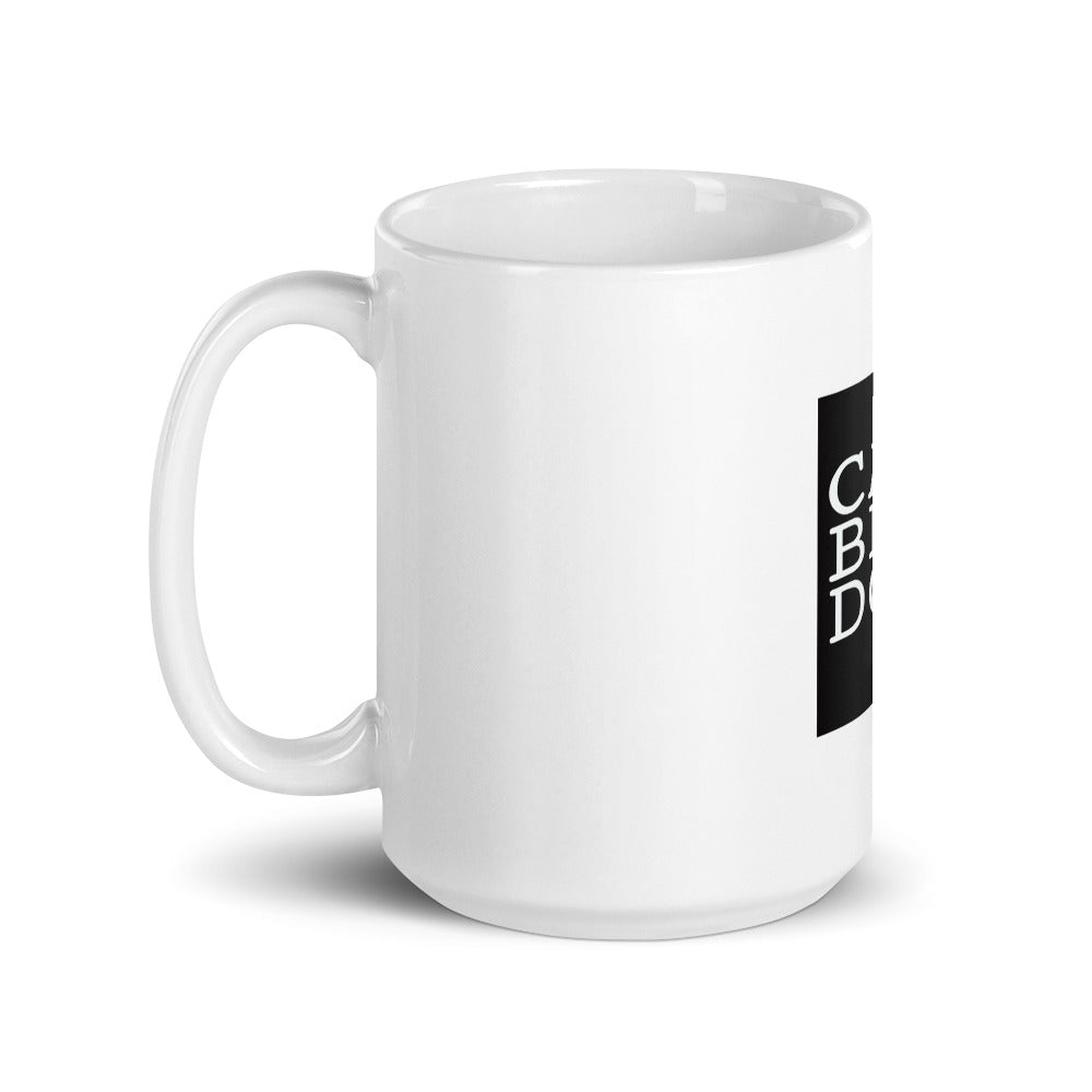 White glossy mug